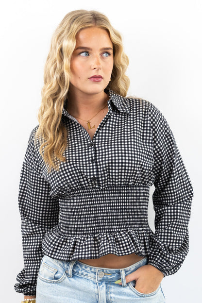 Fitted Gingham Top