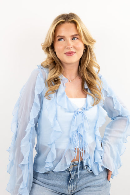 Sun kissed sheer top