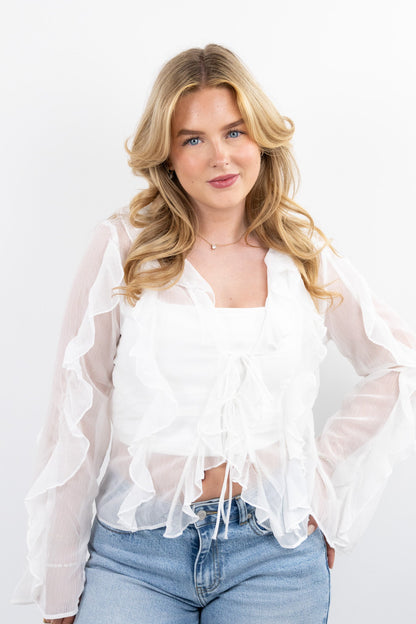 Sun kissed sheer top