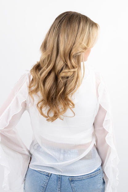 Sun kissed sheer top