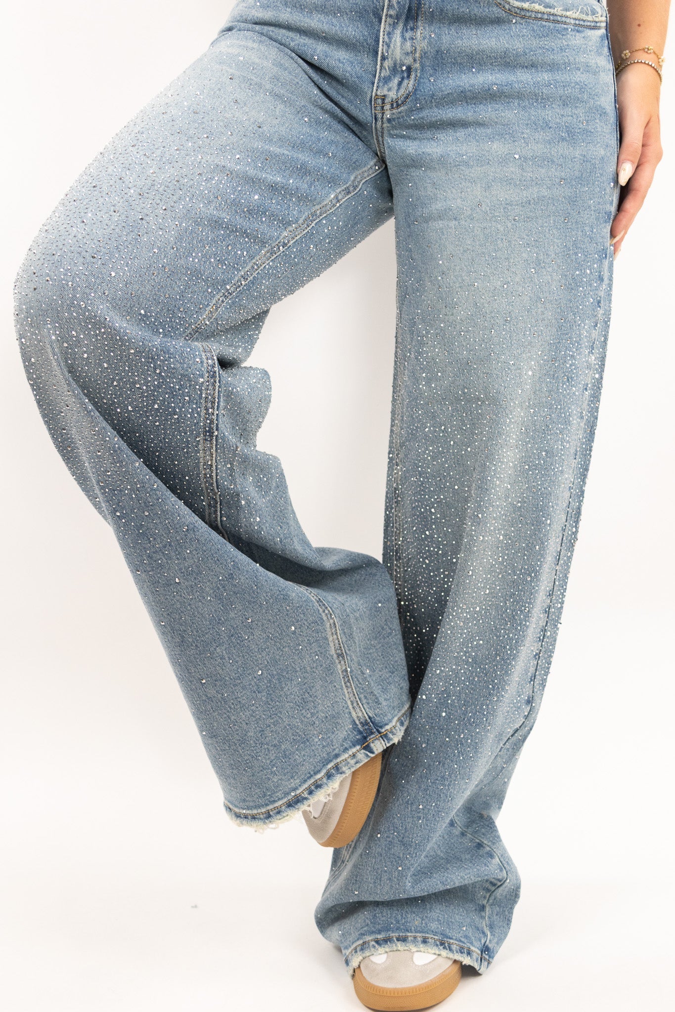 The Glitter Baggy Jeans - Tall