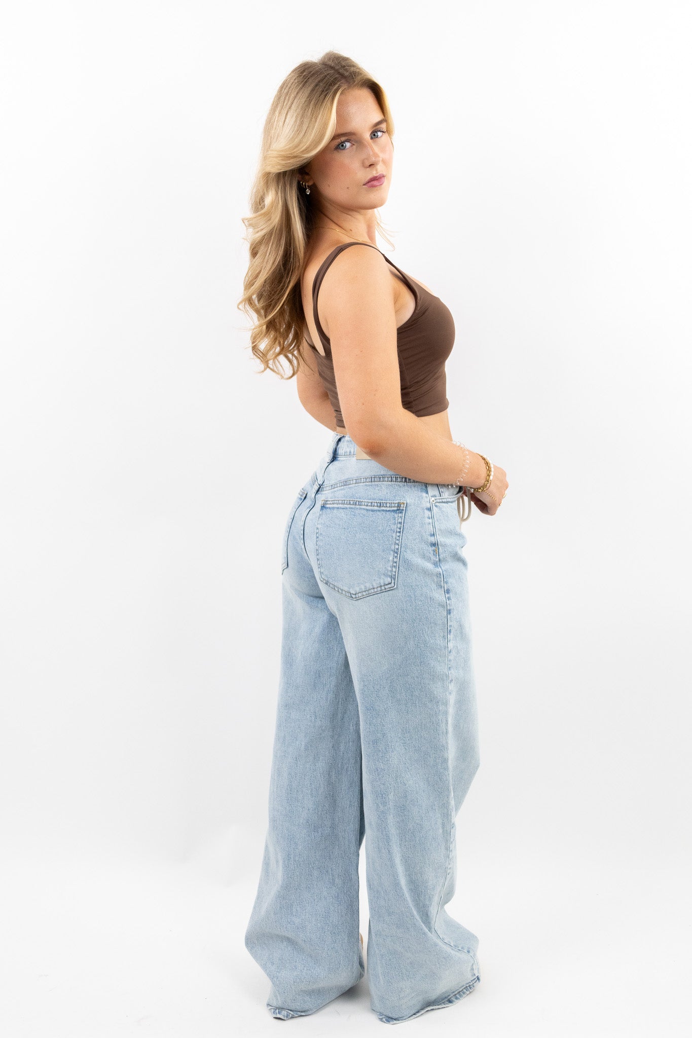 Rope loose fit jeans